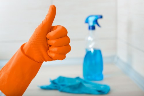 Domestic cleaning service in Bromley focusing on a kitchen surface